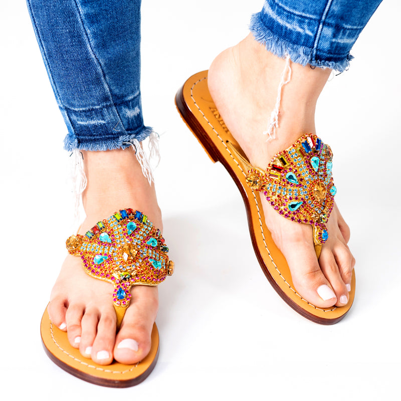 Jewelry for your feet Bejeweled Sandals | Pasha