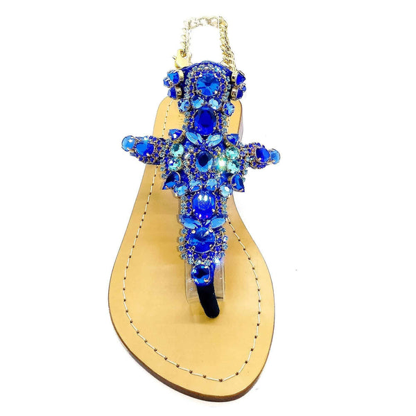 Lichades Bluish Metallic Blue Sandals