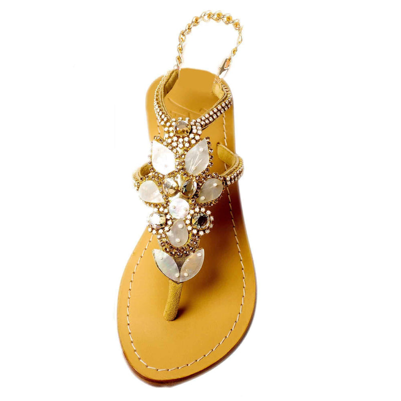 Lihou Milky Gold Sandals