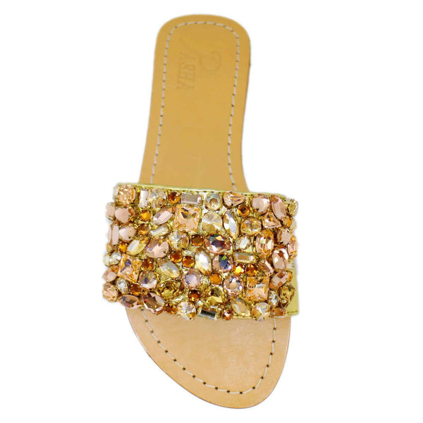 Salsette SHadow Gold Jewel Sandals