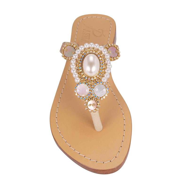 Siwalik Pearl Bronze Gold Sandals